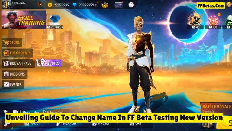How To Change Name In FF Beta Testing New Version 2026?