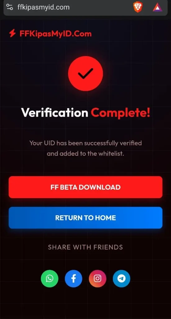 How To Verify Free Fire UID On FF Kipas My ID Website?